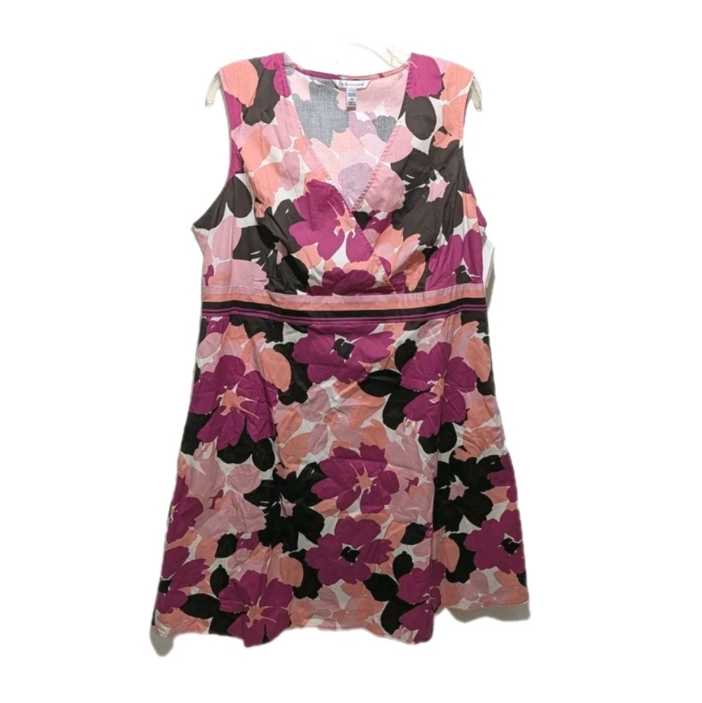 NWT Croft & Barrow Floral Fit Flare Sleeveless Dress 1X Casual  drs21